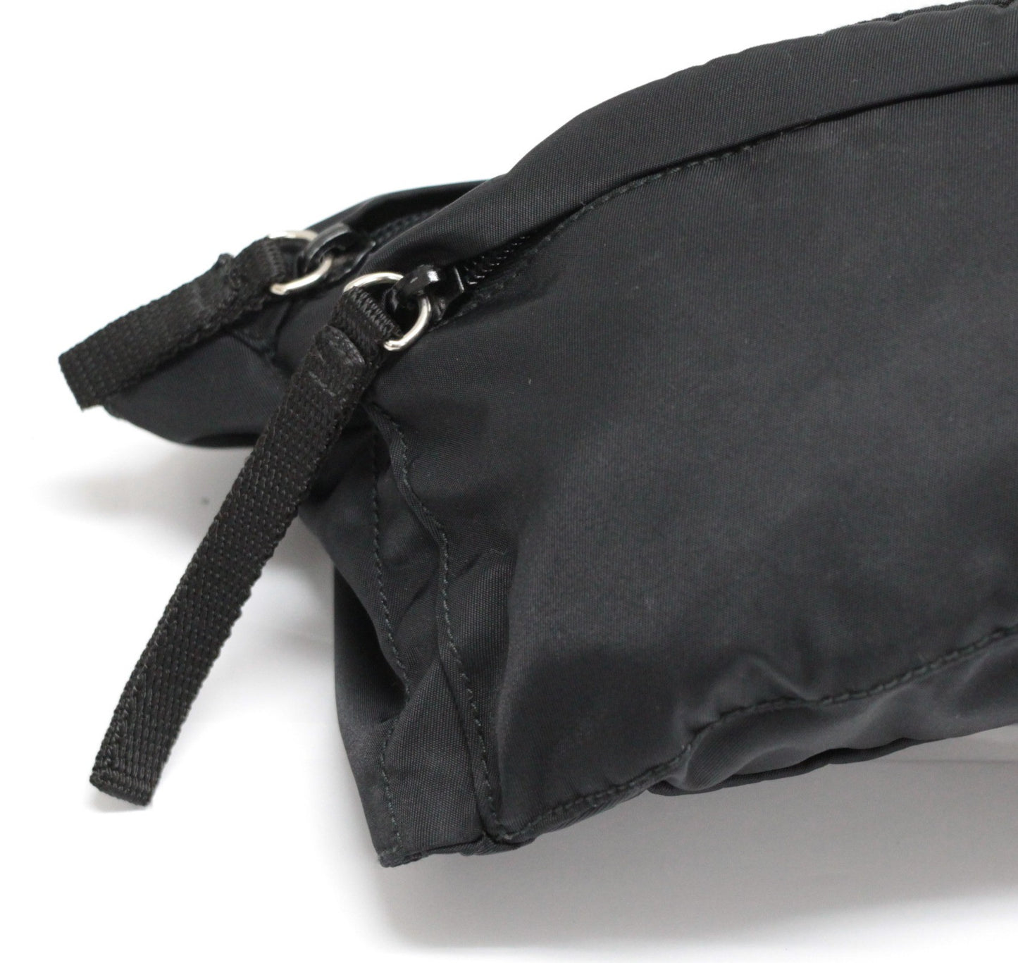 PRADA Triangle Logo Nylon Belt Bag Black Size ONE SIZE