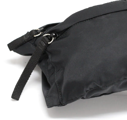 PRADA Triangle Logo Nylon Belt Bag Black Size ONE SIZE