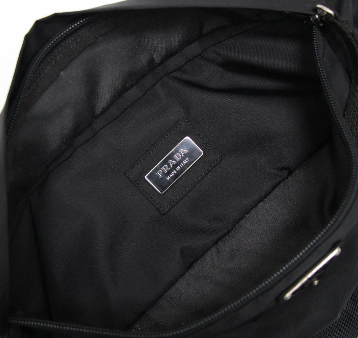 PRADA Triangle Logo Nylon Belt Bag Black Size ONE SIZE