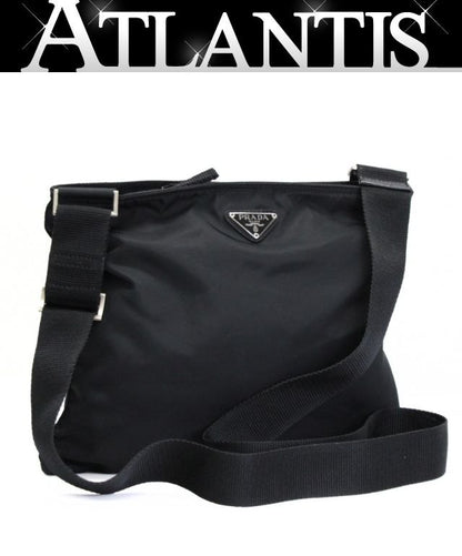 PRADA Triangle Logo Flat Nylon Bag Black Size ONE SIZE