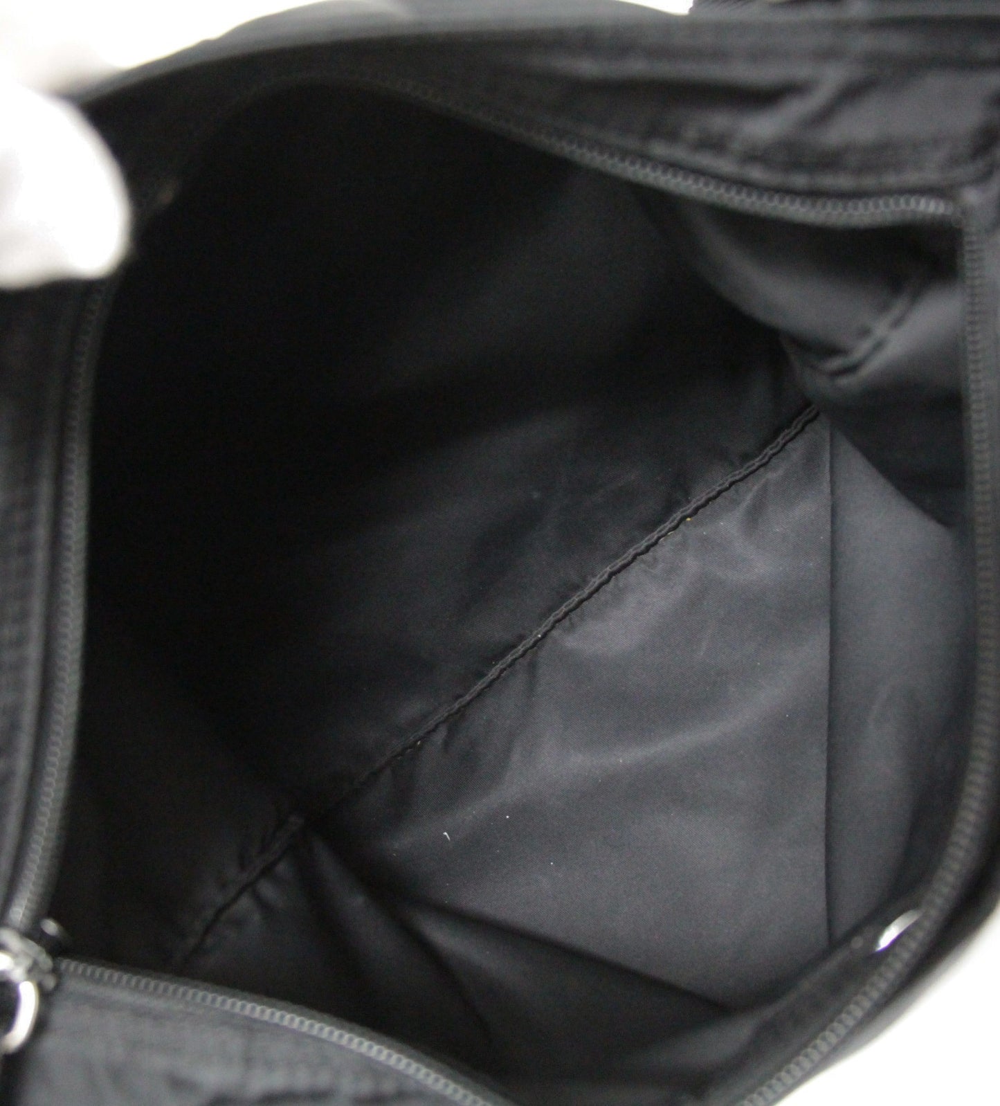 PRADA Triangle Logo Flat Nylon Bag Black Size ONE SIZE