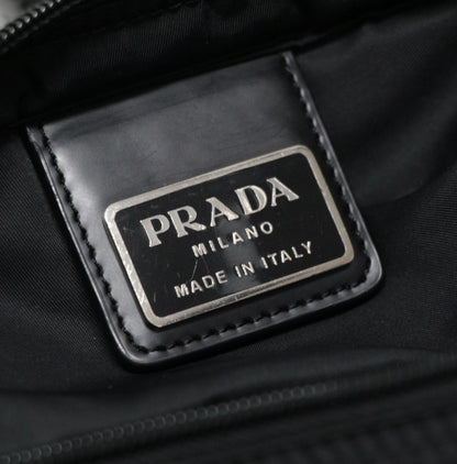PRADA Triangle Logo Flat Nylon Bag Black Size ONE SIZE