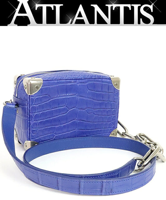 Louis Vuitton Soft Trunk Crocodile Bag Blue Size ONE SIZE