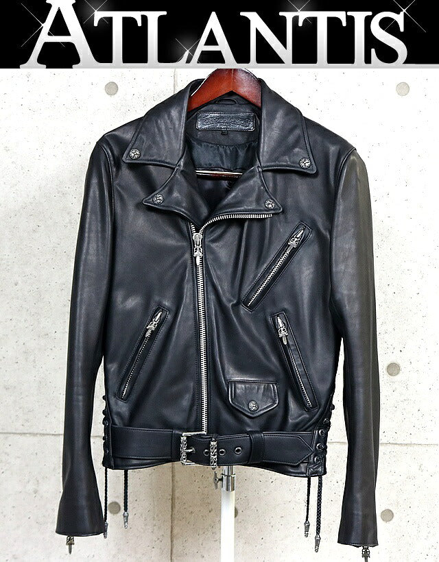 CHROME HEARTS x CDG DSMG JJ DAEN Leather Jacket Black Size S