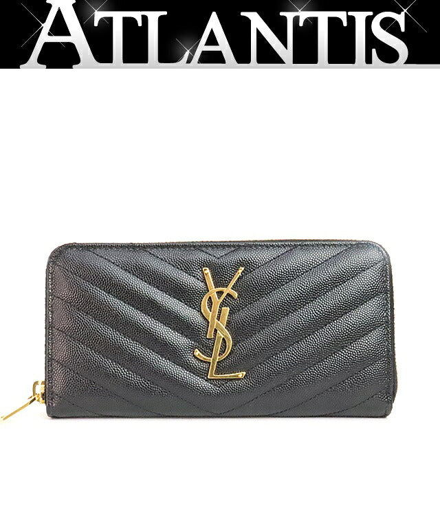 SAINT LAURENT PARIS Cassandra Wallet Black Size ONE SIZE