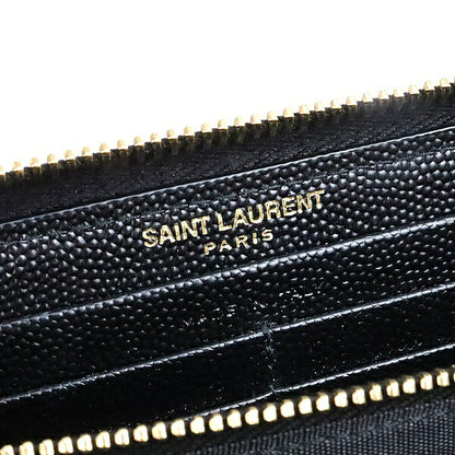 SAINT LAURENT PARIS Cassandra Wallet Black Size ONE SIZE