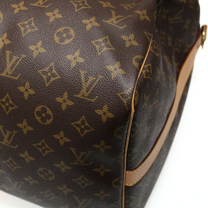LOUIS VUITTON Monogram Keepall Bag Brown Size ONE SIZE