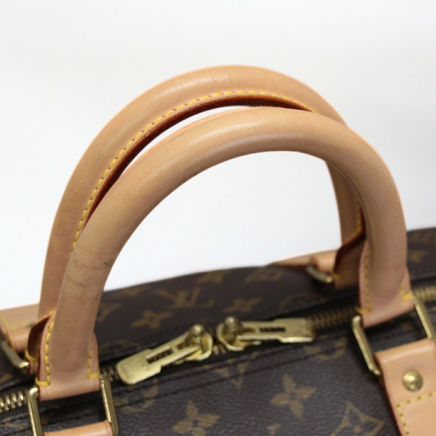 LOUIS VUITTON Monogram Keepall Bag Brown Size ONE SIZE