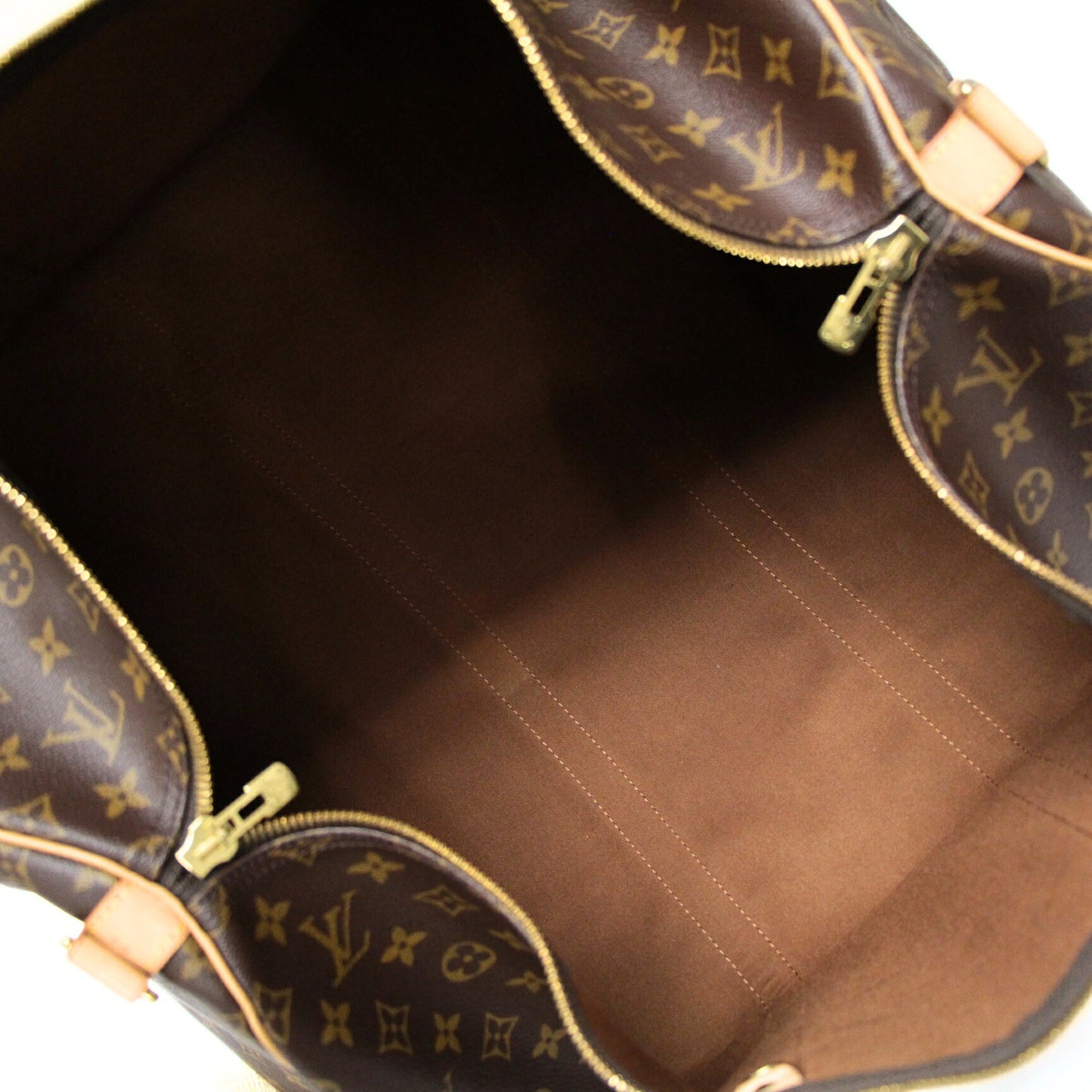 LOUIS VUITTON Monogram Keepall Bag Brown Size ONE SIZE
