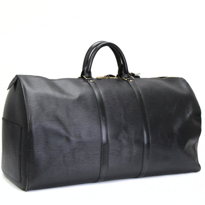 Louis Vuitton Keepall 55 Epi Leather Bag Black Size ONE SIZE