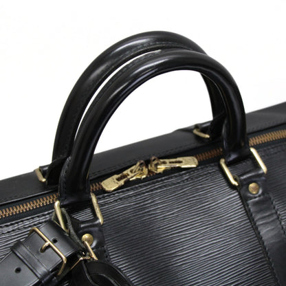 Louis Vuitton Keepall 55 Epi Leather Bag Black Size ONE SIZE