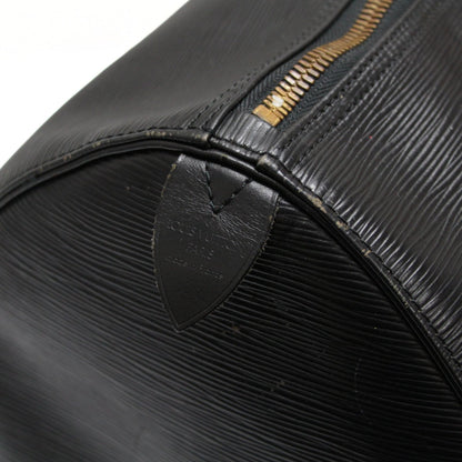 Louis Vuitton Keepall 55 Epi Leather Bag Black Size ONE SIZE