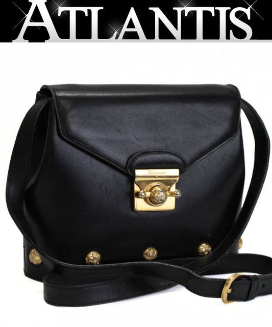 Salvatore Ferragamo Vintage Leather Bag Black Size ONE SIZE