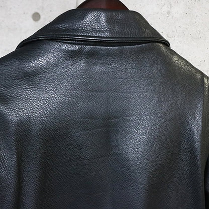 CHROME HEARTS Basic Moto Leather Jacket Black Size S
