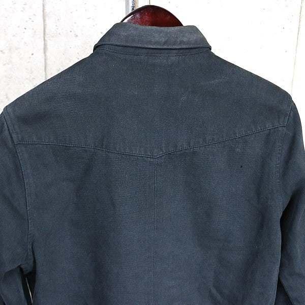 CHROME HEARTS Black Western Denim Shirt Silver Size S