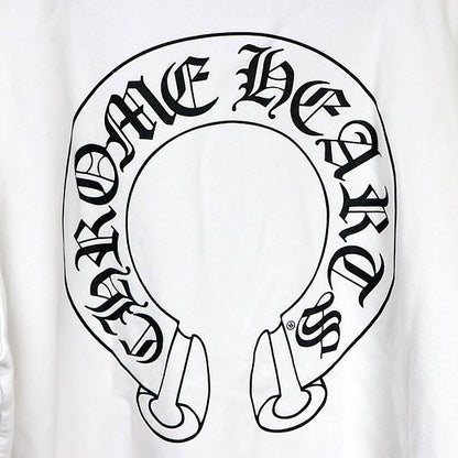 CHROME HEARTS Floral Cross Horseshoe Zip Hoodie White Size L