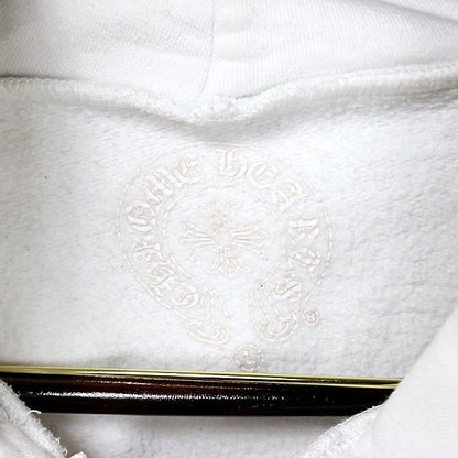 CHROME HEARTS Floral Cross Horseshoe Zip Hoodie White Size L