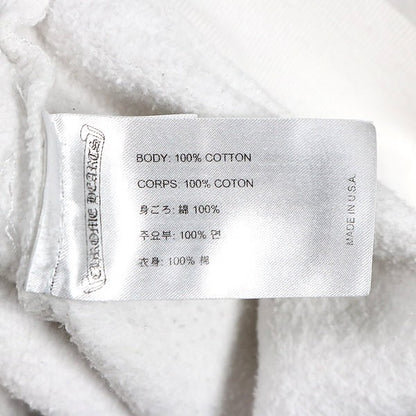 CHROME HEARTS Floral Cross Horseshoe Zip Hoodie White Size L