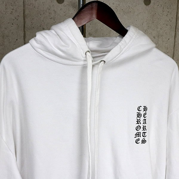 CHROME HEARTS Old English Pullover Hoodie White Size XL