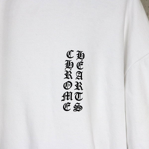 CHROME HEARTS Old English Pullover Hoodie White Size XL