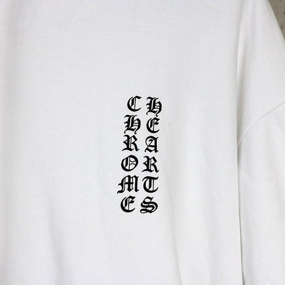 CHROME HEARTS Old English Pullover Hoodie White Size XL