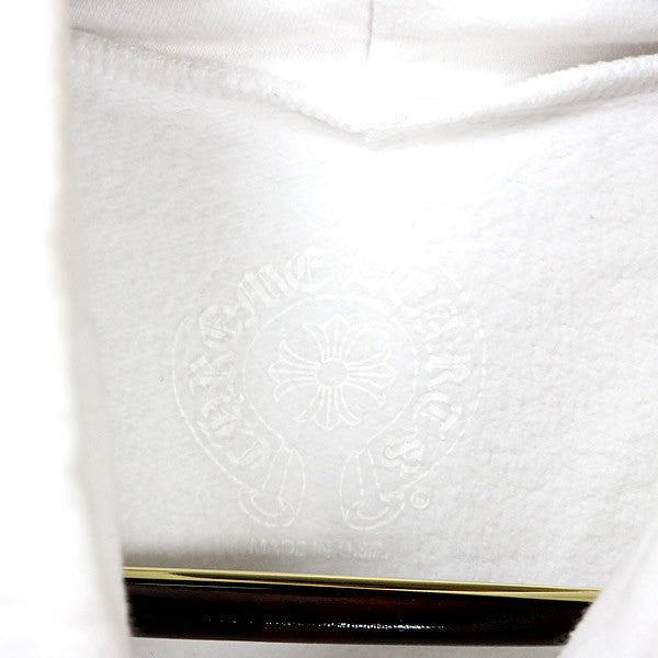 CHROME HEARTS Old English Pullover Hoodie White Size XL