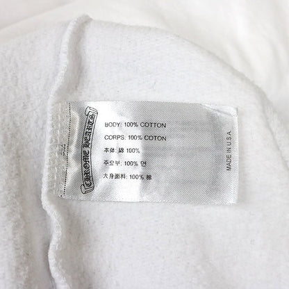 CHROME HEARTS Old English Pullover Hoodie White Size XL