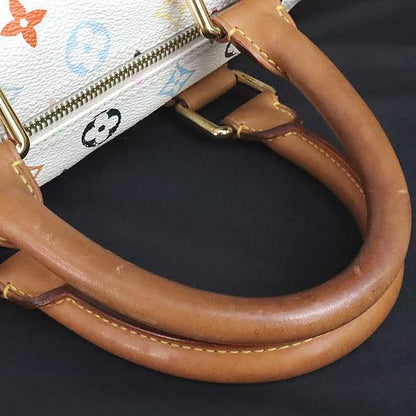 Louis Vuitton Speedy 30 Monogram Handbag White Size ONE SIZE