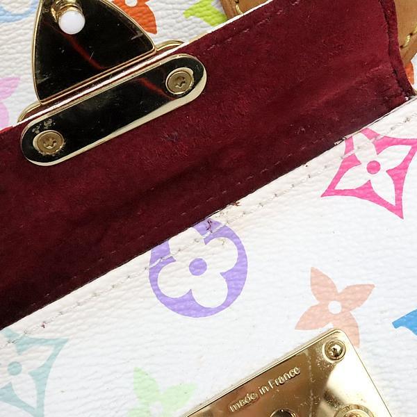 Louis Vuitton Speedy 30 Monogram Handbag White Size ONE SIZE