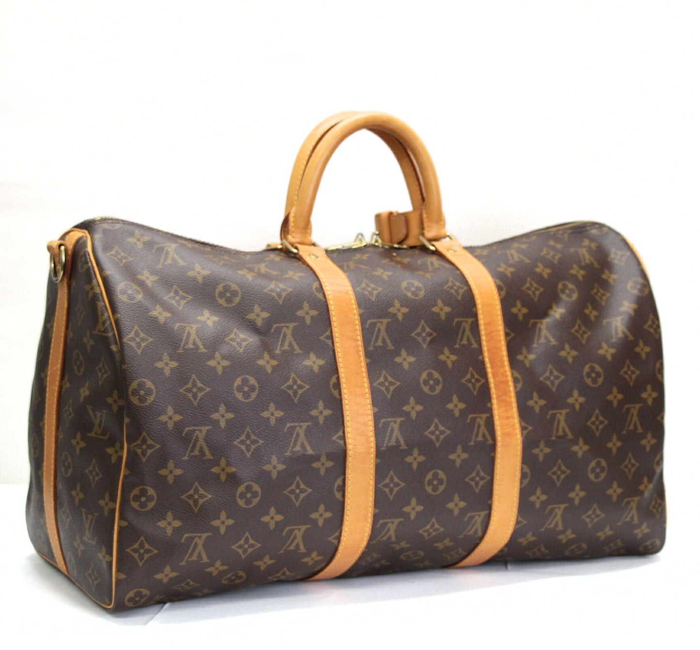 Louis Vuitton Monogram Keepall 50 Bag Brown Size ONE SIZE
