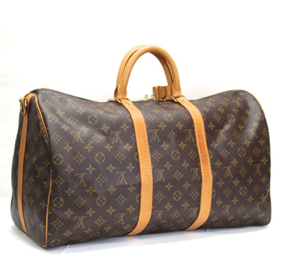 Louis Vuitton Monogram Keepall 50 Bag Brown Size ONE SIZE