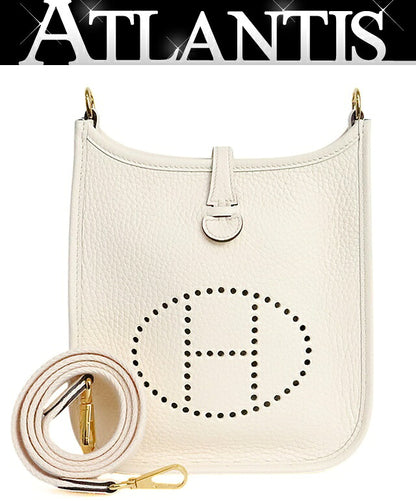 HERMES Evelyne TPM Taurillon Clemence Bag Nata Size ONE SIZE