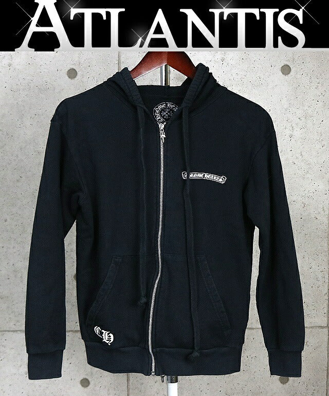 CHROME HEARTS Flare Knee Zip Hoodie Black Size S
