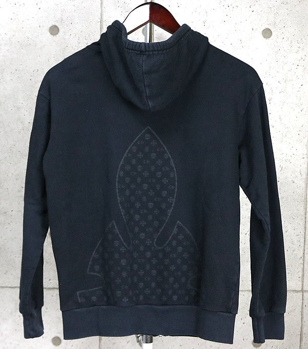 CHROME HEARTS Flare Knee Zip Hoodie Black Size S