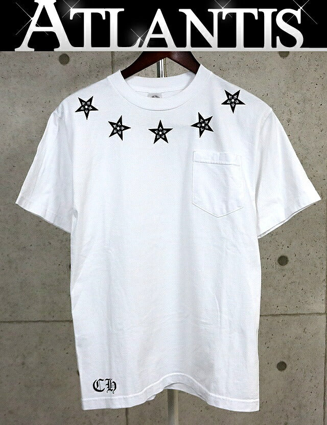 CHROME HEARTS Old Vintage Star Print Pocket T-Shirt Size M