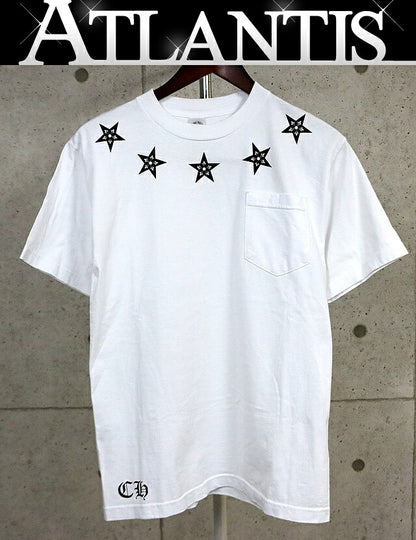 CHROME HEARTS Old Vintage Star Print Pocket T-Shirt Size M