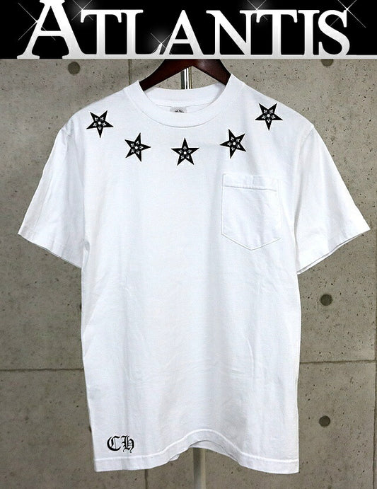 CHROME HEARTS Old Vintage Star Print Pocket T-Shirt Size M