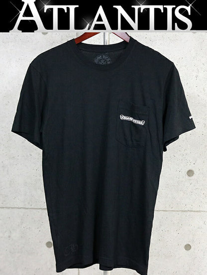 CHROME HEARTS Scroll Label Print Pocket T-Shirt Black Size M