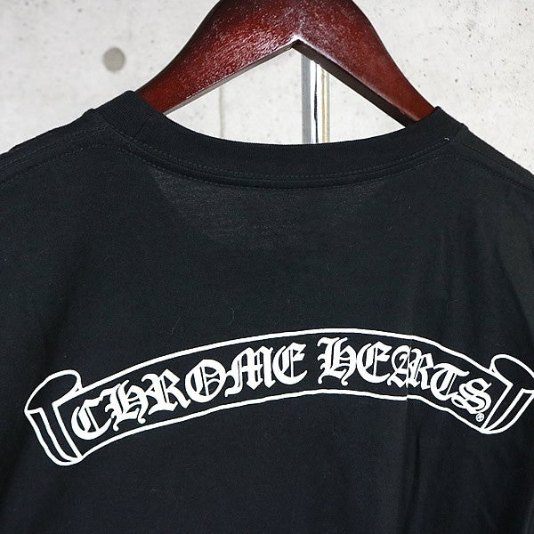 CHROME HEARTS Scroll Label Print Pocket T-Shirt Black Size M