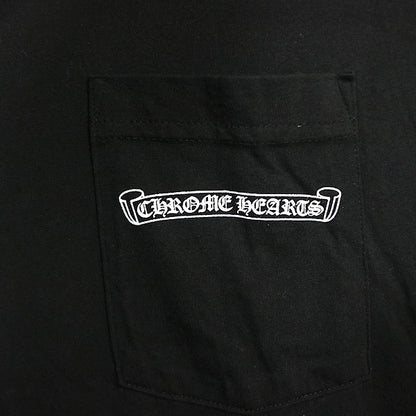 CHROME HEARTS Scroll Label Print Pocket T-Shirt Black Size M