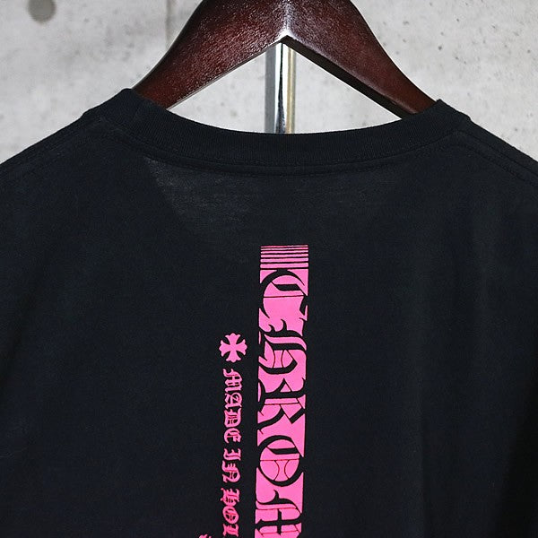 CHROME HEARTS Pink Logo Pocket T-Shirt Black/Pink Size L