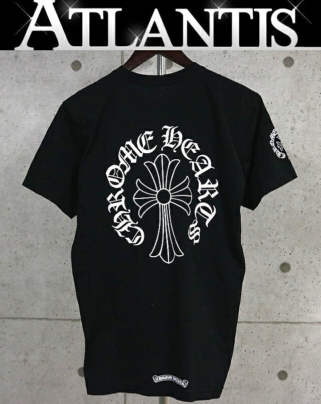 CHROME HEARTS Neck Logo CH Cross Pocket T-Shirt Black Size M