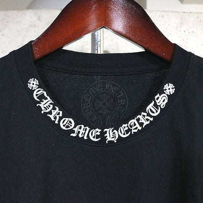 CHROME HEARTS Neck Logo CH Cross Pocket T-Shirt Black Size M