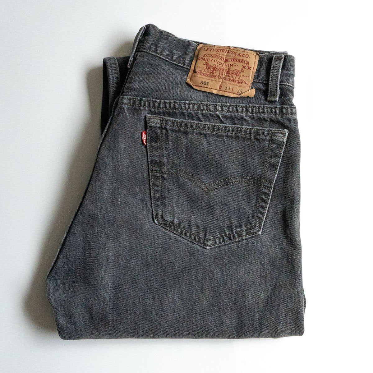 Levi's 90s 501 Black Jeans Denim Pants Size 34×36