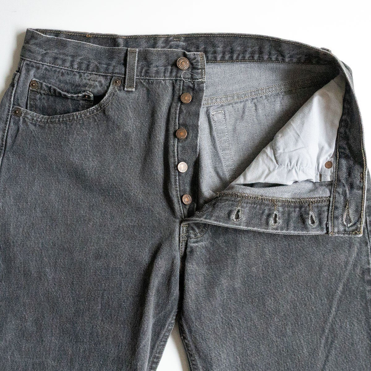 Levi's 90s 501 Black Jeans Denim Pants Size 34×36