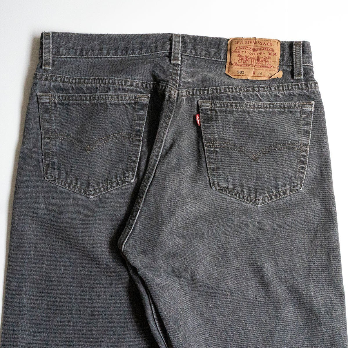 Levi's 90s 501 Black Jeans Denim Pants Size 34×36