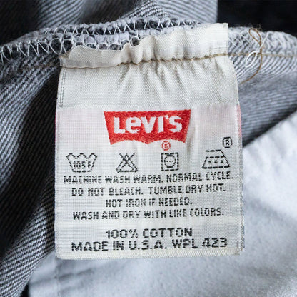 Levi's 90s 501 Black Jeans Denim Pants Size 34×36