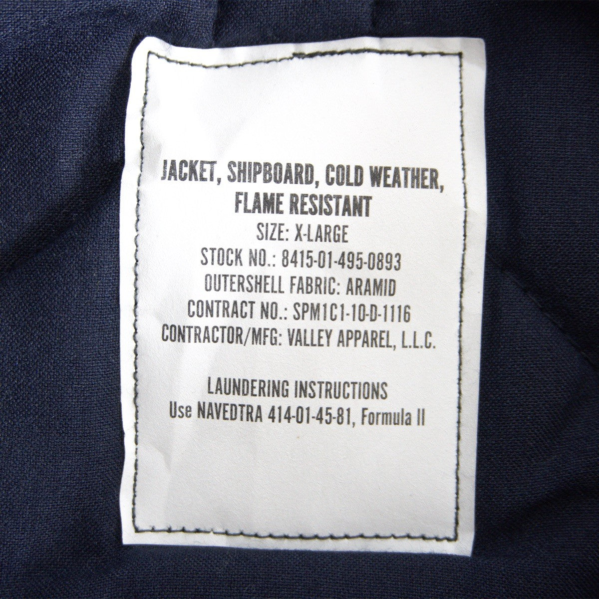 US NAVY Aramid Shipboard Bomber Jacket Size XL