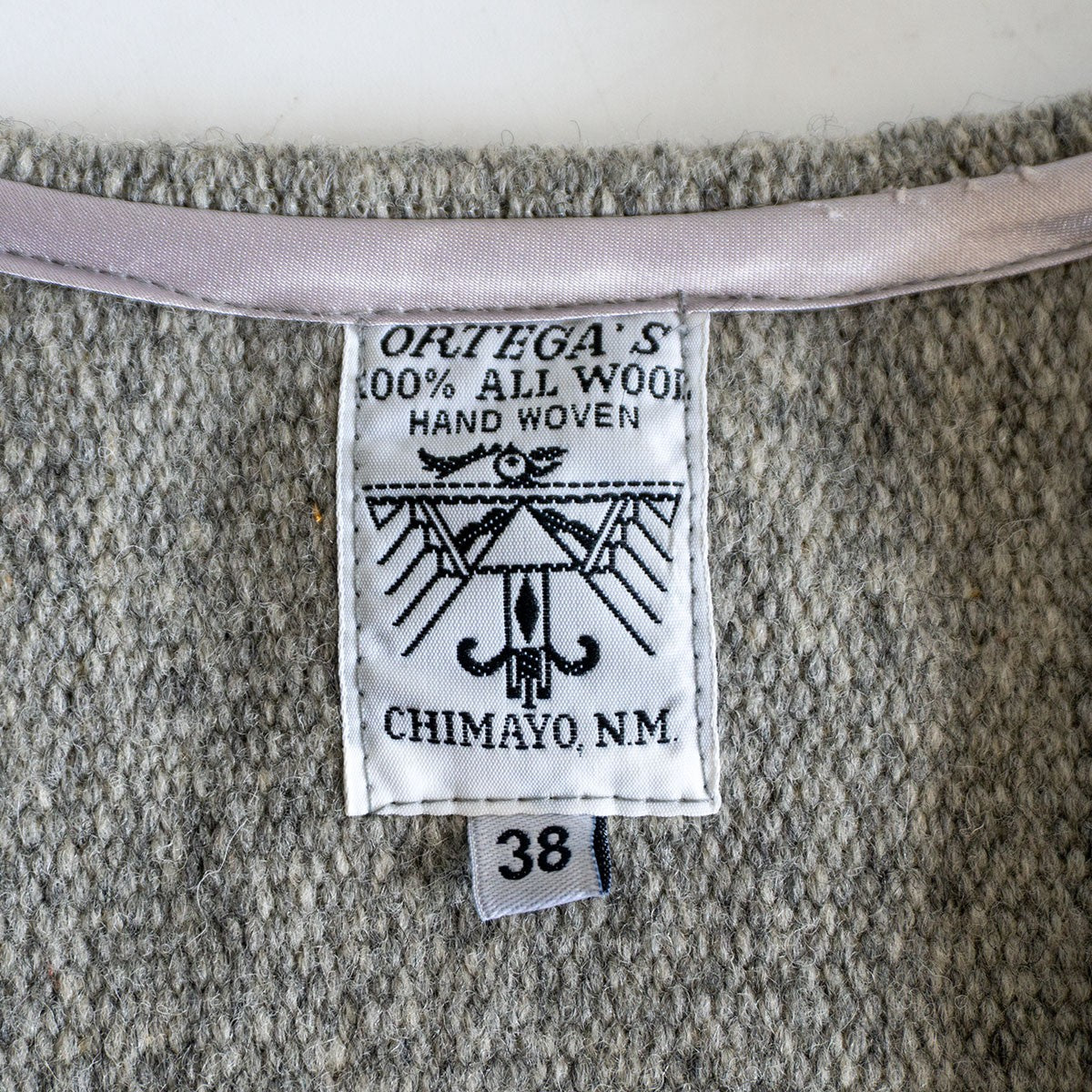 ORTEGA'S Chimayo Vest Wool Gray Size 38