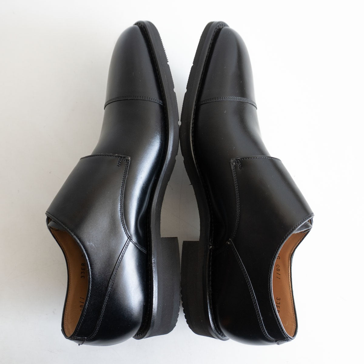 REGAL Monk Strap Leather Shoes Black Size 8.5